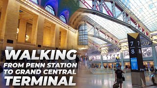 Walking NYC  Penn Station to Times Square amp Grand Central Terminal July 2021 [upl. by Shem]