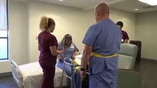 Physical Therapy Transfer Training  How To Transfer From Wheelchair To Bed [upl. by Beghtol592]