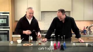 How to make a frappé coffee using an aerolatte milk frother [upl. by Eillak]