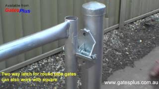 Gate Latch 2 way for round pipe and square [upl. by Yllitnahc856]