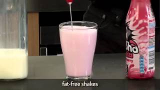 How to make a fat free milkshake using an aerolatte milk frother [upl. by Frame]