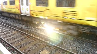 Merseyrail 507 009 making arcs at Birkdale station [upl. by Charlean406]