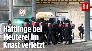 Gefängnismeuterei Polizei stürmt Knast in Thüringen  JVA Untermaßfeld [upl. by Anilev792]